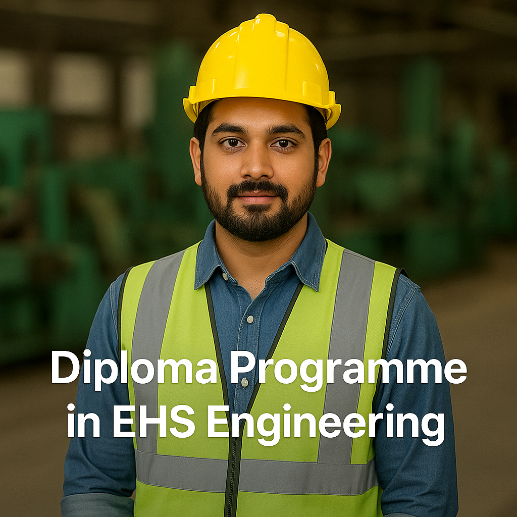 Diploma Program in EHS Engineering is the professional course for those who wish their pre Graduate Program in EHS Engineering to Improve their skills through such an effective skill development program.